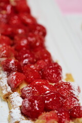 イチゴパイのクローズアップ