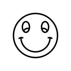 Black line icon for smilies
