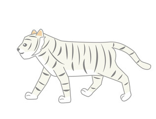 ホワイトタイガーをイメージしたイラスト