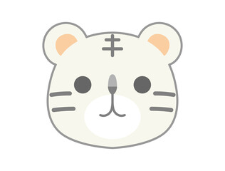 可愛いトラの顔のイラスト