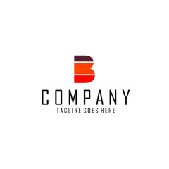 abstract letter B logo in various colors