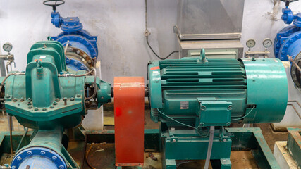 Electric motors driving water pumps 