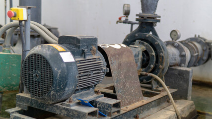 Electric motors driving water pumps 