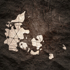 Map of Denmark. Concept of travel and geography.