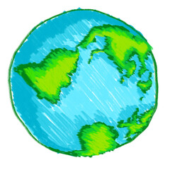 Doodle World Drawing on white background