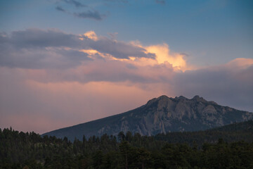 Sunset in the Rocky Mountains National Park, Colorado
