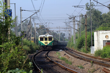 Naklejka premium train on the railway
