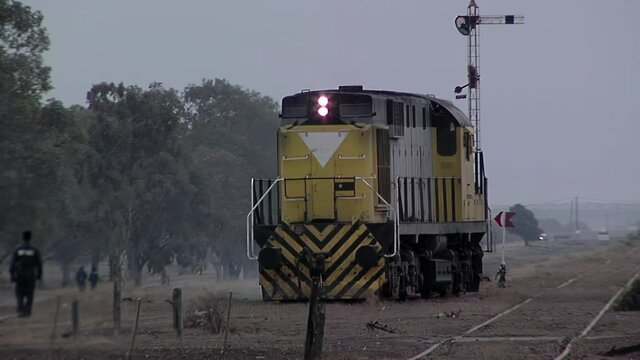 Old Locomotive on Railway, Patagonian Train, Rio Negro, Argentina.  