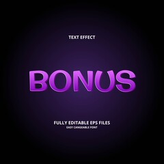 Editable text effect bonus title style