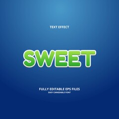 Editable text effect sweet title style