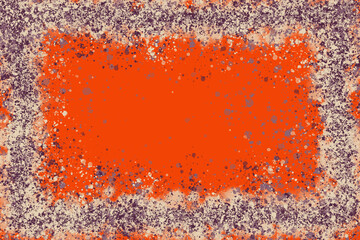 An abstract grunge splatter border background image. 