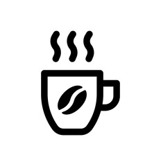 Aroma coffee bean drink vector icon