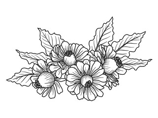 Obraz premium Flowers. You can use this beautiful file to print on greeting card, frame, mugs, shopping bags, wall art, telephone boxes, wedding invitation, stickers, decorations, and t-shirts.