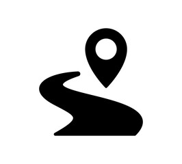 Route map pin icon
