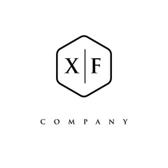 initial XF logo design vector