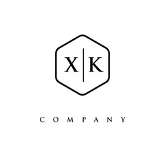 initial XK logo design vector