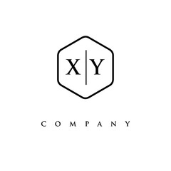 initial XY logo design vector