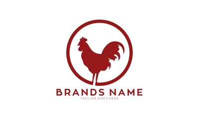 Elegant chicken vector logo
