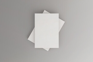 Top views of 3D Rendering softcover book mockup