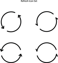 refresh icon set isolated on white background. refresh icon trendy and modern refresh symbol for logo, web, app, UI. refresh icon simple sign.