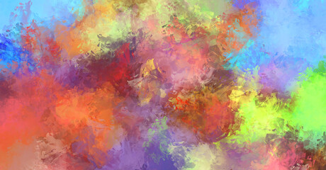 Brushed Painted Abstract Background. Brush stroked painting. Artistic vibrant and colorful wallpaper.