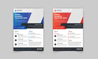 Creative corporate business Flyer A4 template. For a report and brochure design, flyer, leaflets decoration for printing and presentation.