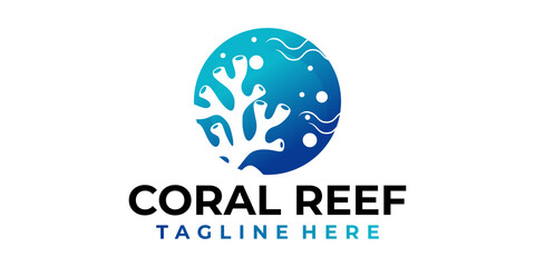 coral logo icon vector isolated
