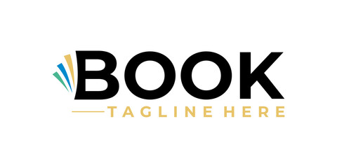 book logo icon vector isolated