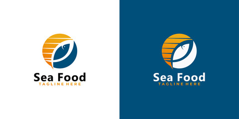 Fototapeta premium sea food logo icon vector isolated
