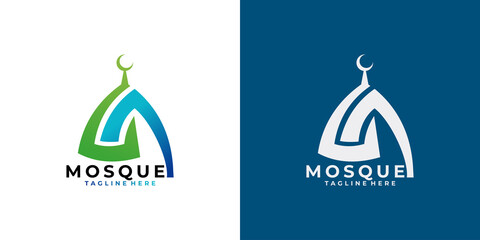 mosque logo icon vector isolated