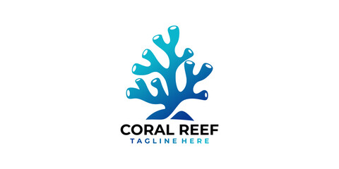 coral logo icon vector isolated