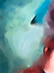 Rough brushstrokes on abstract background. Brush painting. Color strokes of paint. Unique wall art. Modern art on canvas. Colorful contemporary artwork.