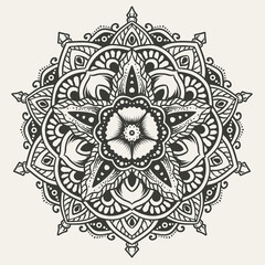 Elegant Circle mandala pattern on white background