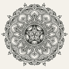 Elegant Circle mandala pattern on white background