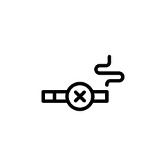no smoking icon. perfect to logo, presentation, template, website, application, and more product. vector icon design line style