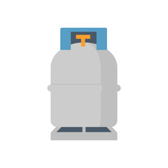 LPG gas tank, gas cylinder vector icon. Also called bottle, canister. Refill pressure vessel or container for storage natural gas, liquefied petroleum gas, propane, butane at high pressure for cooking