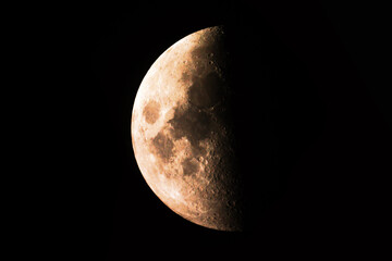 Half Moon Background / The Moon is an astronomical body that orbits planet Earth, being Earth's only permanent natural satellite