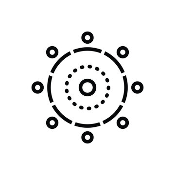 Black line icon for consortium