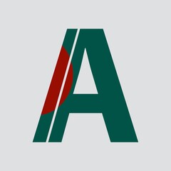 Letter A sign vector logo. Alphabet letter Typography.