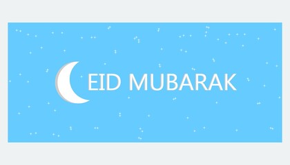 Obraz na płótnie Canvas Eid Mubarak.Islamic festival media social banner. Social media banner post design with English Eid Mubarak, Eid Mubarak banner template on color background.