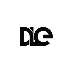 dle letter original monogram logo design