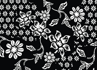 Batik Indonesian: is a technique of wax-resist dyeing applied to whole cloth, or cloth made using this technique originated from Indonesia. EPS 10