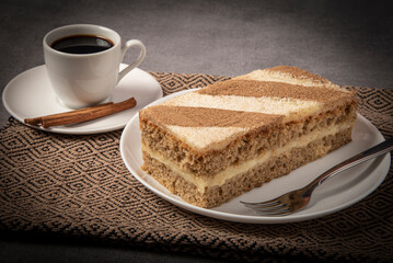 cake with coffee