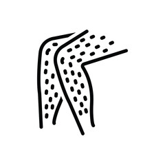 Black line icon for hairy