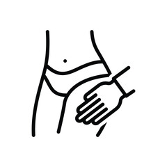 Black line icon for incest