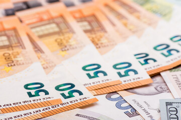 high-quality texture of euro banknotes