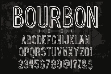 vintage typeface vector design, gray style background, classic lettering, alphabet font