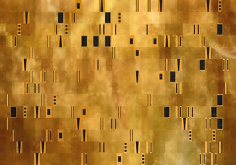 Abstract Geometrical Background. Tile art. Gold mosaic.