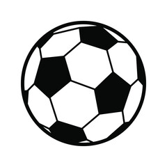 Fototapeta premium Soccer ball, simple style, icon. Vector illustration isolated on white background.
