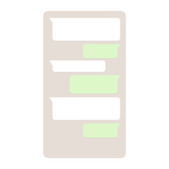 Obraz premium Mobile messenger, inspired by Chat App and other similar apps. Modern design. Vector illustration. EPS10.